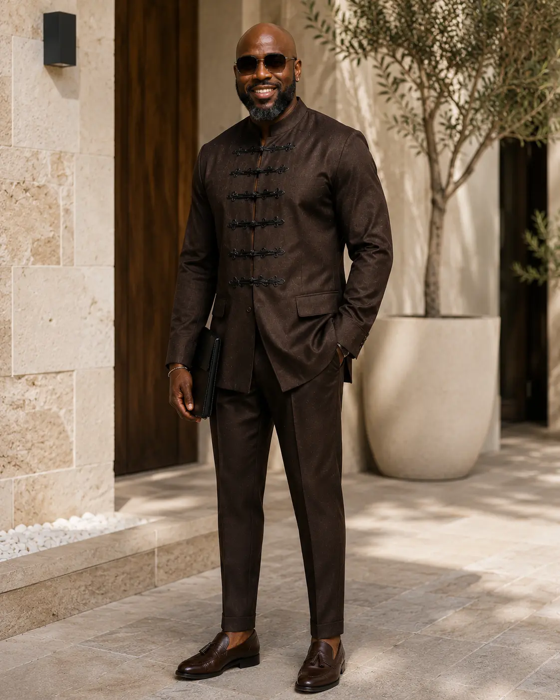 Guests dressed for a Nigerian wedding in Britain